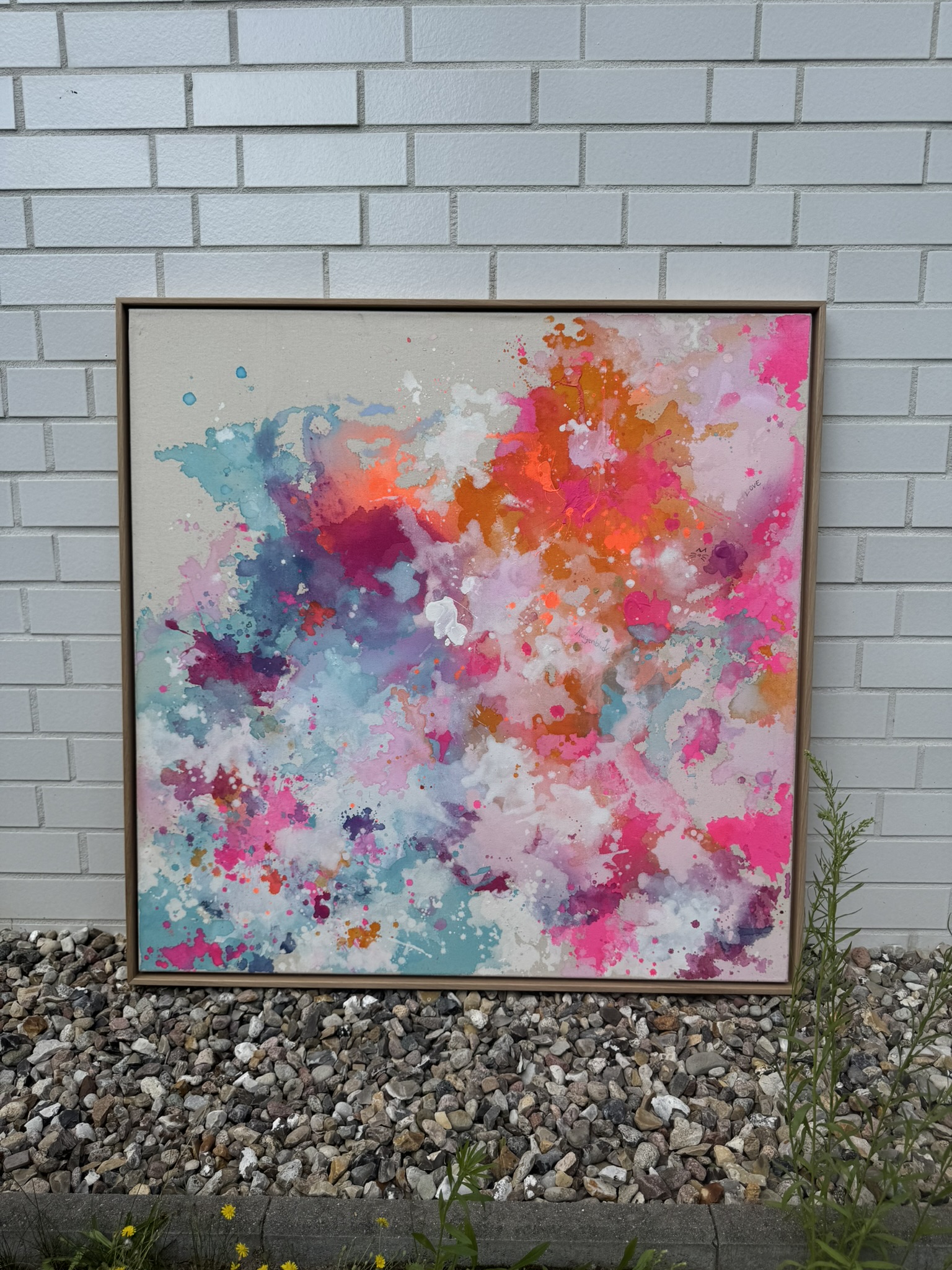 Neonrauschen - Augenblick, 2026, Acryl auf roher Baumwollleinwand, Ansicht 6